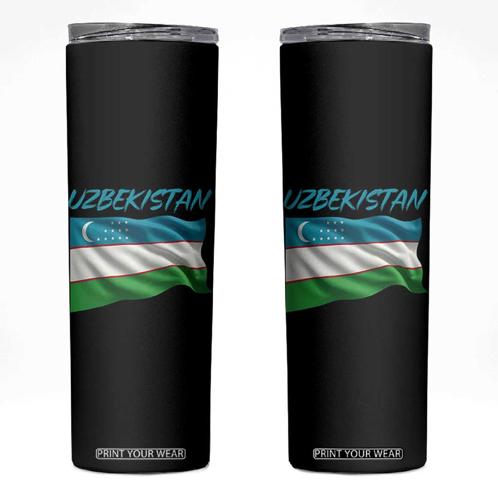 Vintage Uzbekistan Flag Skinny Tumbler Proud Uzbek Roots Gift