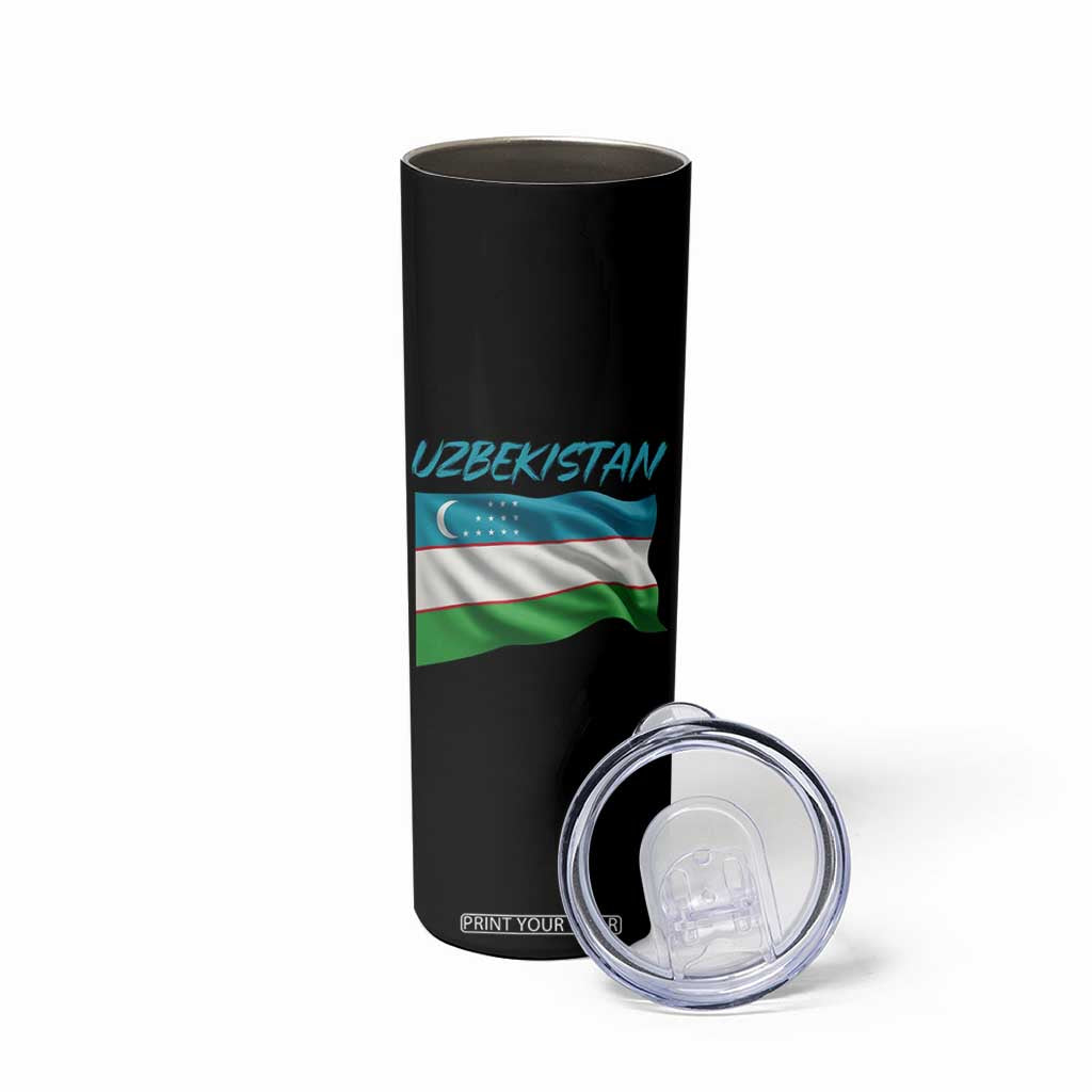 Vintage Uzbekistan Flag Skinny Tumbler Proud Uzbek Roots Gift