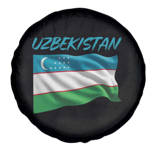 Vintage Uzbekistan Flag Spare Tire Cover Proud Uzbek Roots Gift