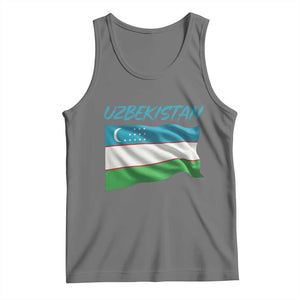 Vintage Uzbekistan Flag Tank Top Proud Uzbek Roots Gift