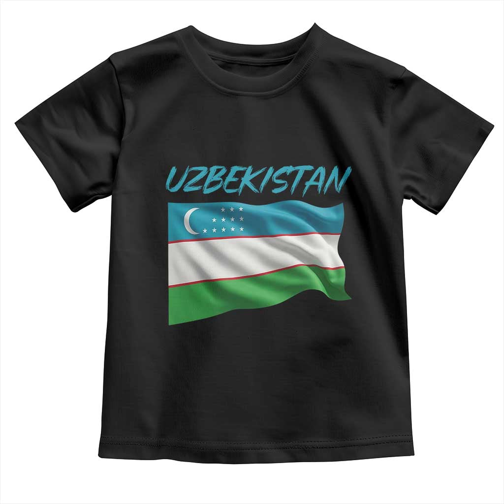 Vintage Uzbekistan Flag Toddler T Shirt Proud Uzbek Roots Gift