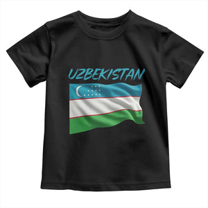 Vintage Uzbekistan Flag Toddler T Shirt Proud Uzbek Roots Gift