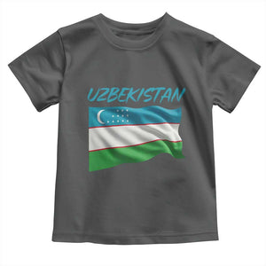 Vintage Uzbekistan Flag Toddler T Shirt Proud Uzbek Roots Gift
