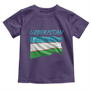 Vintage Uzbekistan Flag Toddler T Shirt Proud Uzbek Roots Gift