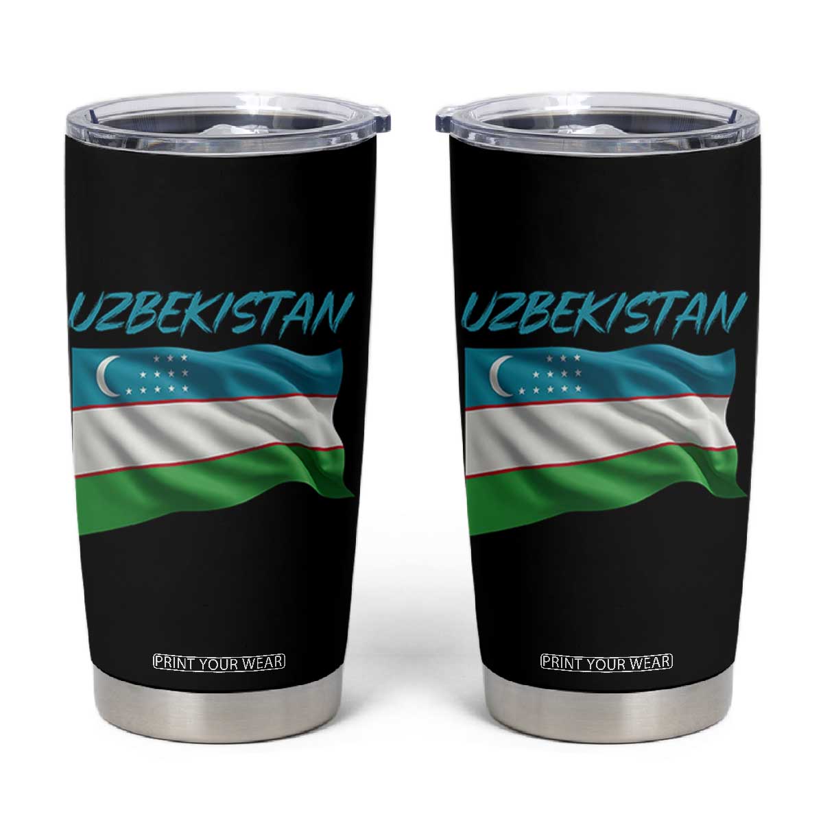 Vintage Uzbekistan Flag Tumbler Cup Proud Uzbek Roots Gift