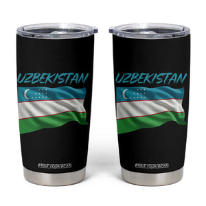 Vintage Uzbekistan Flag Tumbler Cup Proud Uzbek Roots Gift