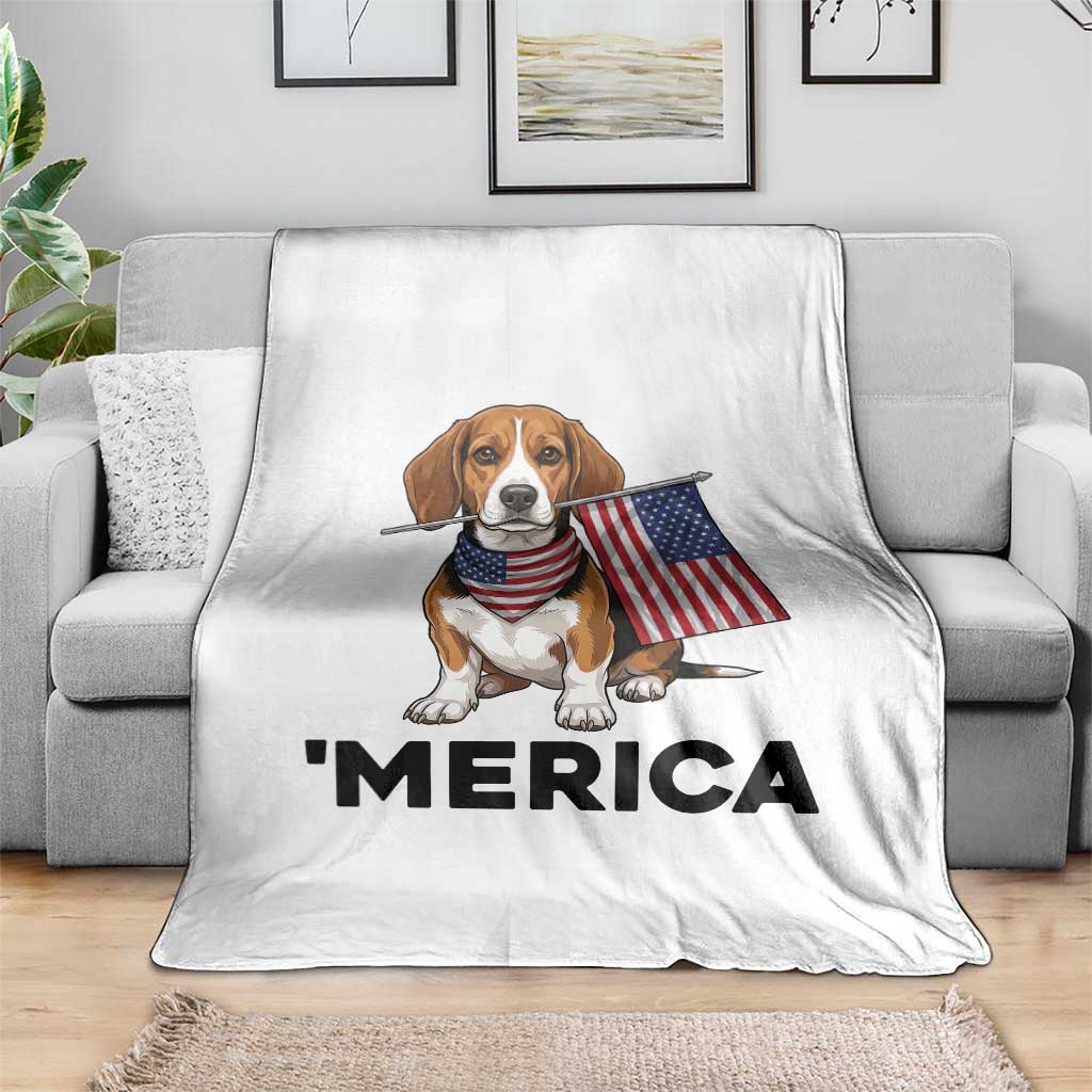 Patriotic Beagle Lover 4th Of July Dog Throw Blanket Merica Pride TS12 Print Your Wear