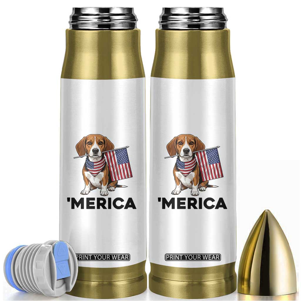 Patriotic Beagle Lover 4th Of July Dog Bullet Tumbler Merica Pride