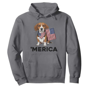 Patriotic Beagle Lover 4th Of July Dog Hoodie Merica Pride