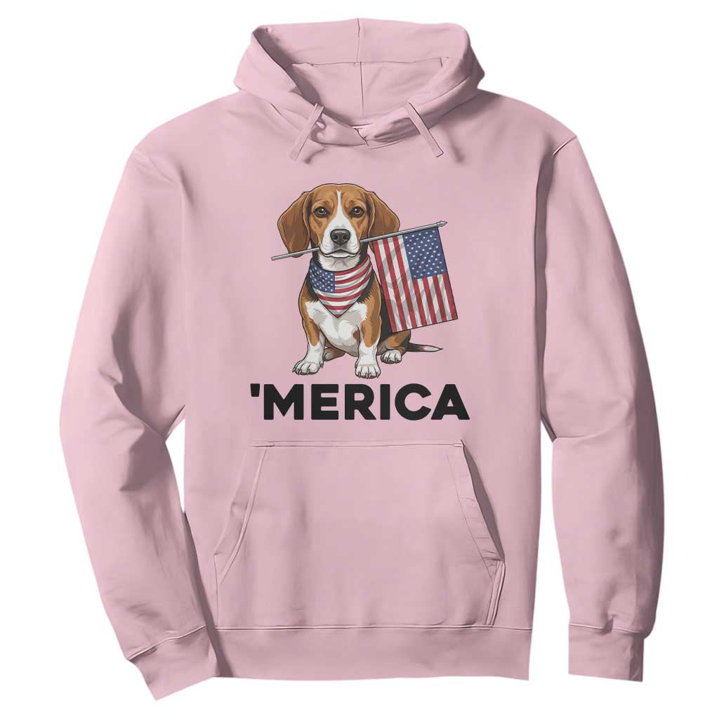 Patriotic Beagle Lover 4th Of July Dog Hoodie Merica Pride