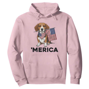 Patriotic Beagle Lover 4th Of July Dog Hoodie Merica Pride