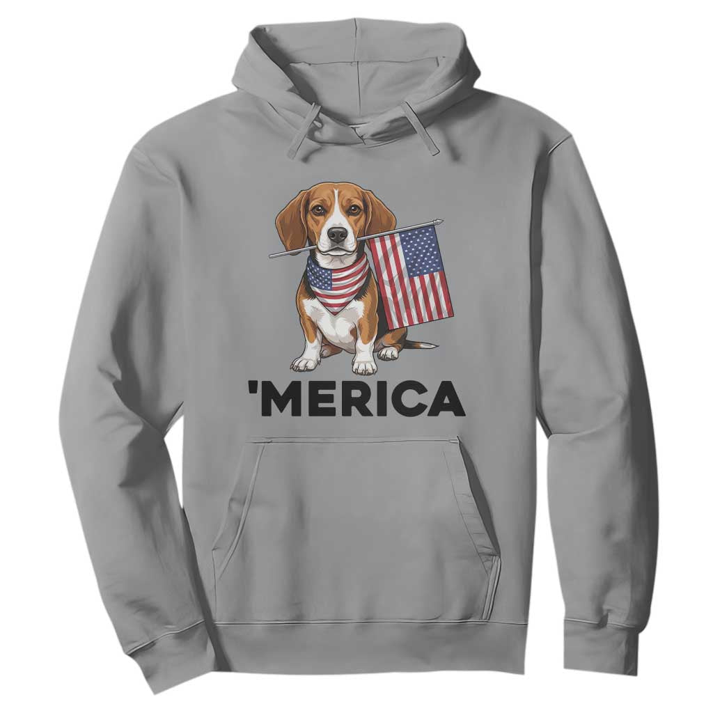 Patriotic Beagle Lover 4th Of July Dog Hoodie Merica Pride