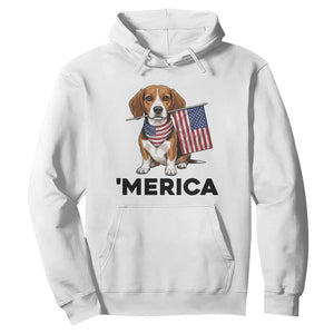 Patriotic Beagle Lover 4th Of July Dog Hoodie Merica Pride