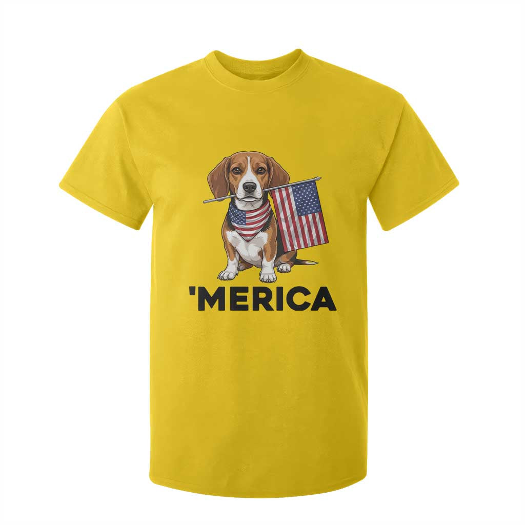 Patriotic Beagle Lover 4th Of July Dog T Shirt For Kid Merica Pride