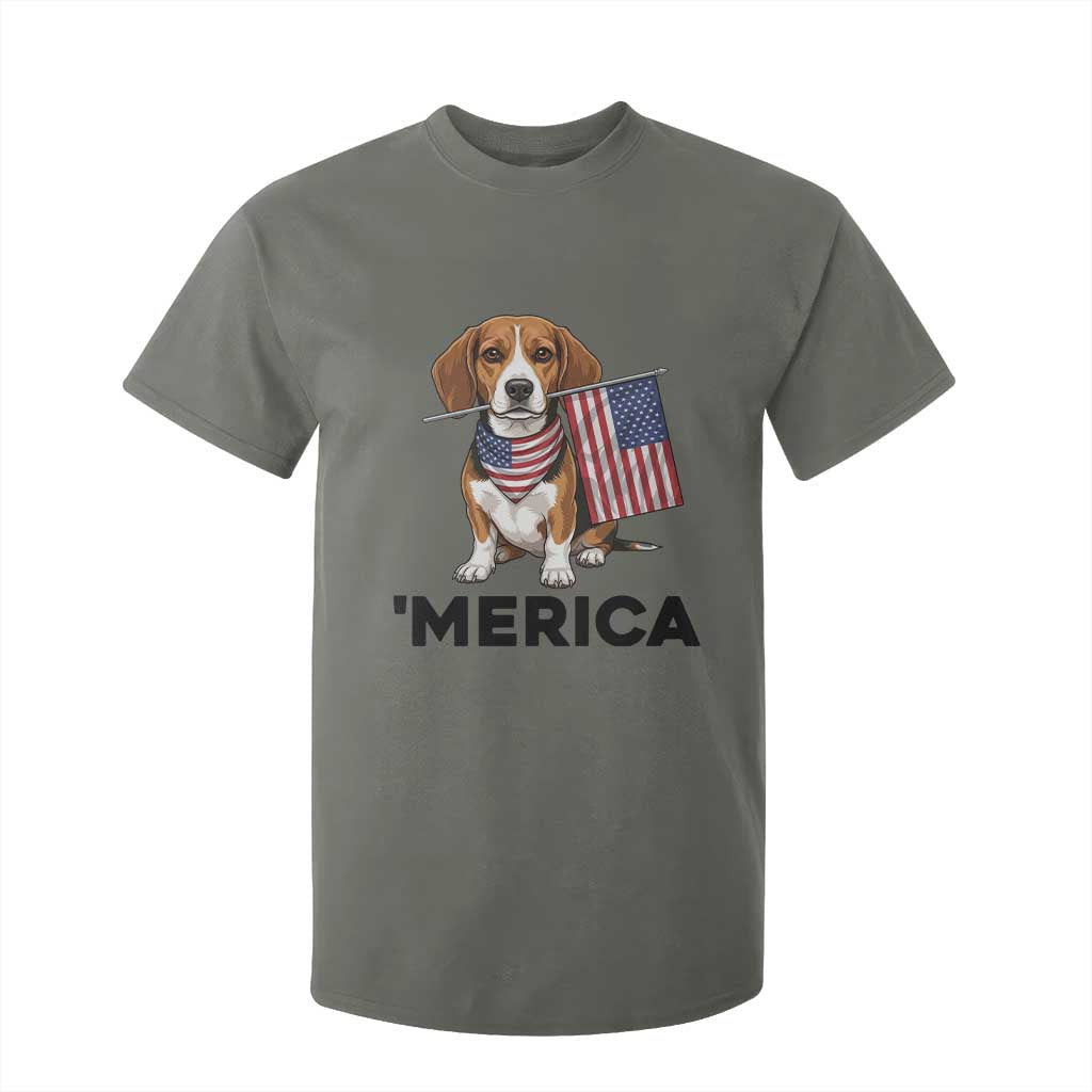 Patriotic Beagle Lover 4th Of July Dog T Shirt For Kid Merica Pride