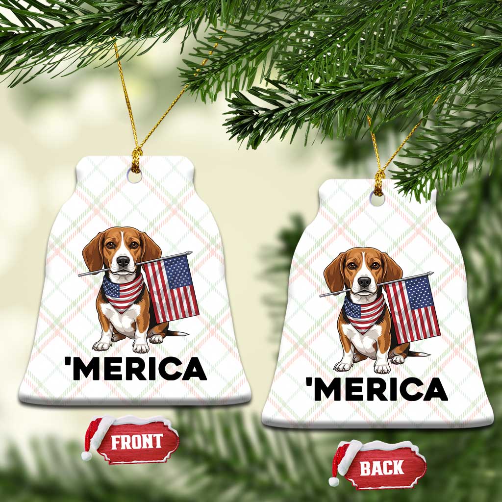 Patriotic Beagle Lover 4th Of July Dog Ceramic Ornament Merica Pride TS12 Print Your Wear