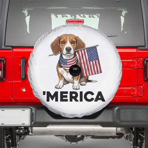 Patriotic Beagle Lover 4th Of July Dog Spare Tire Cover Merica Pride