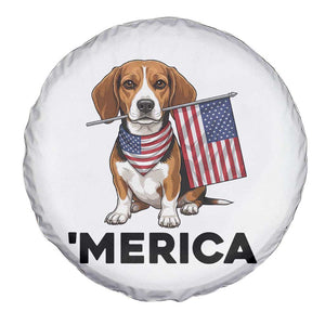 Patriotic Beagle Lover 4th Of July Dog Spare Tire Cover Merica Pride