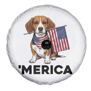 Patriotic Beagle Lover 4th Of July Dog Spare Tire Cover Merica Pride