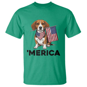 Patriotic Beagle Lover 4th Of July Dog T Shirt Merica Pride TS12 Irish Green Print Your Wear