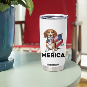 Patriotic Beagle Lover 4th Of July Dog Tumbler Cup Merica Pride