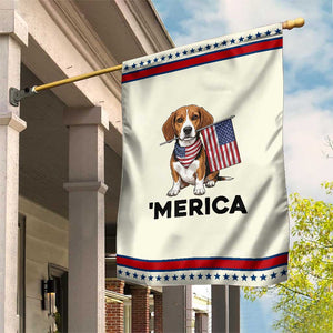 Beagle Lover 4th Of July Dog Patriotic Garden Flag Merica Pride