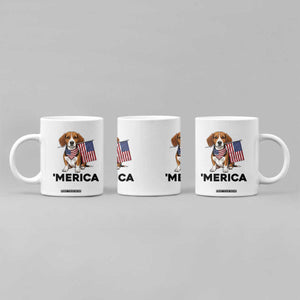 Patriotic Beagle Lover 4th Of July Dog Coffee Mug Merica Pride