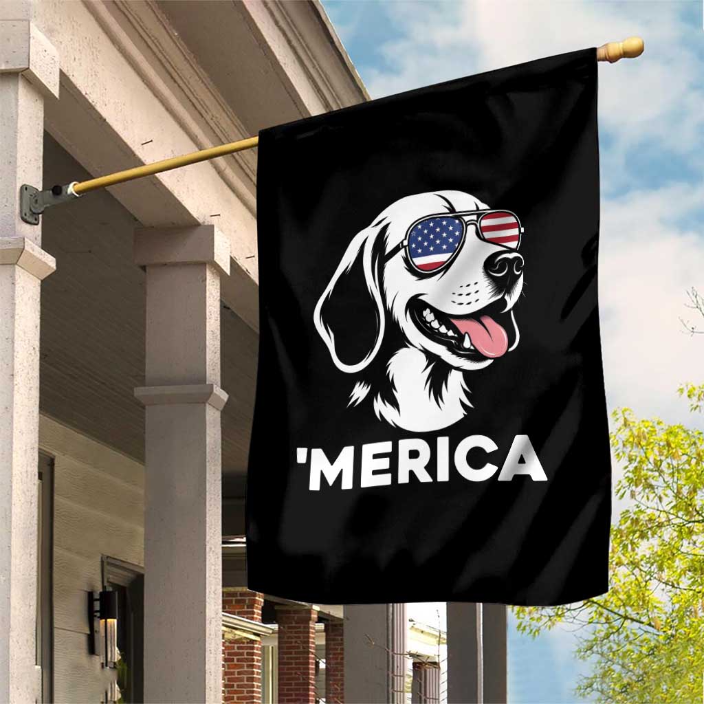 Funny Merica Beagle Lover 4th Of July Garden Flag Patriotic Dog Gift