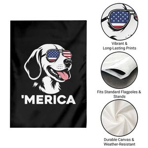 Funny Merica Beagle Lover 4th Of July Garden Flag Patriotic Dog Gift