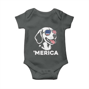 Funny Merica Beagle Lover 4th Of July Baby Onesie Patriotic Dog Gift