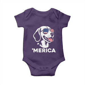 Funny Merica Beagle Lover 4th Of July Baby Onesie Patriotic Dog Gift