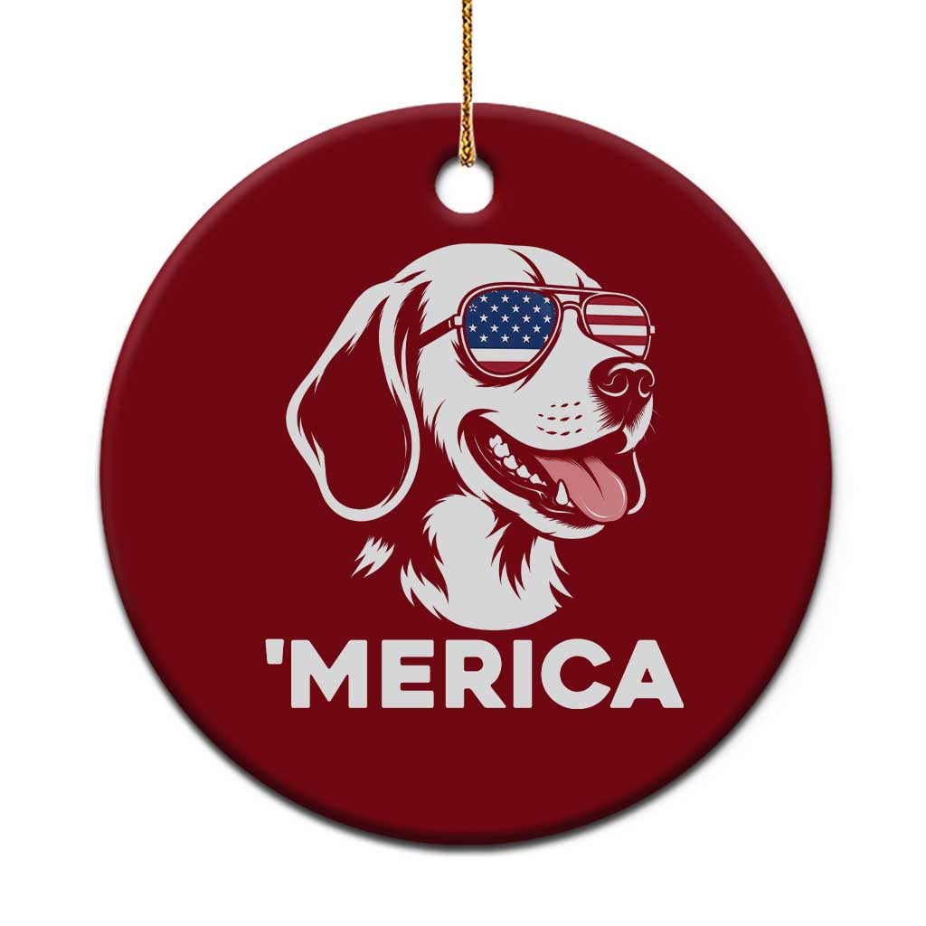 Funny Merica Beagle Lover 4th Of July Ceramic Ornament Patriotic Dog Gift TS12 1pc Red Print Your Wear
