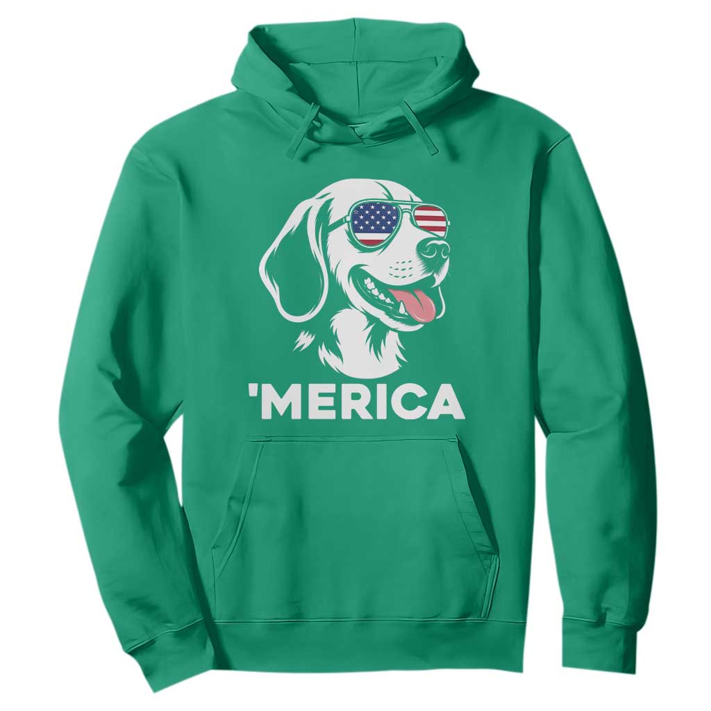 Funny Merica Beagle Lover 4th Of July Hoodie Patriotic Dog Gift