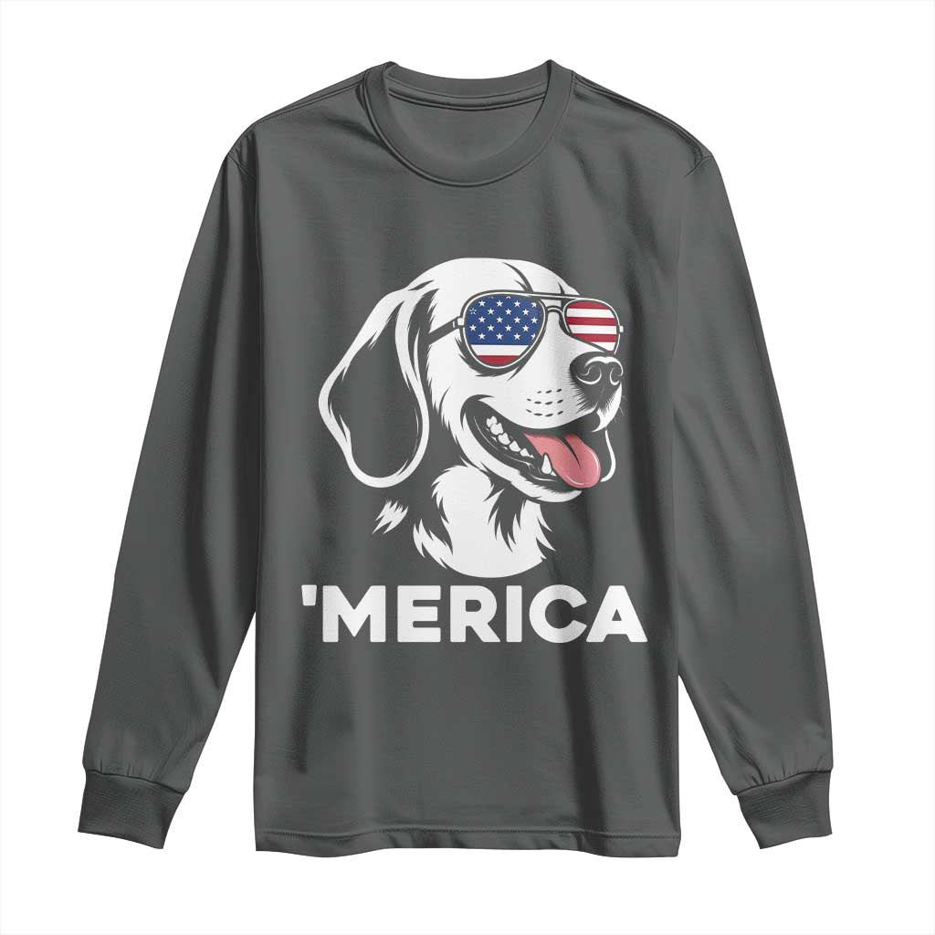 Funny Merica Beagle Lover 4th Of July Long Sleeve Shirt Patriotic Dog Gift