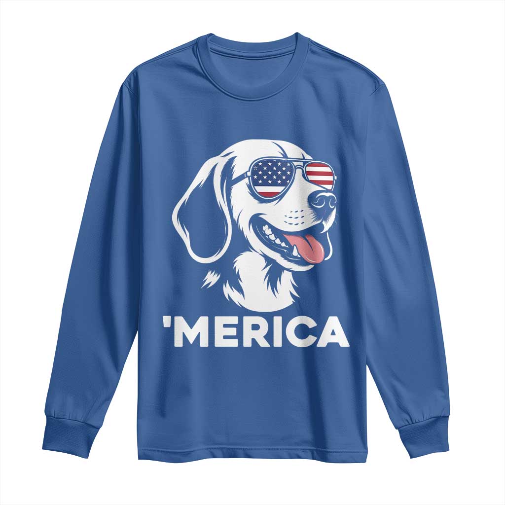 Funny Merica Beagle Lover 4th Of July Long Sleeve Shirt Patriotic Dog Gift
