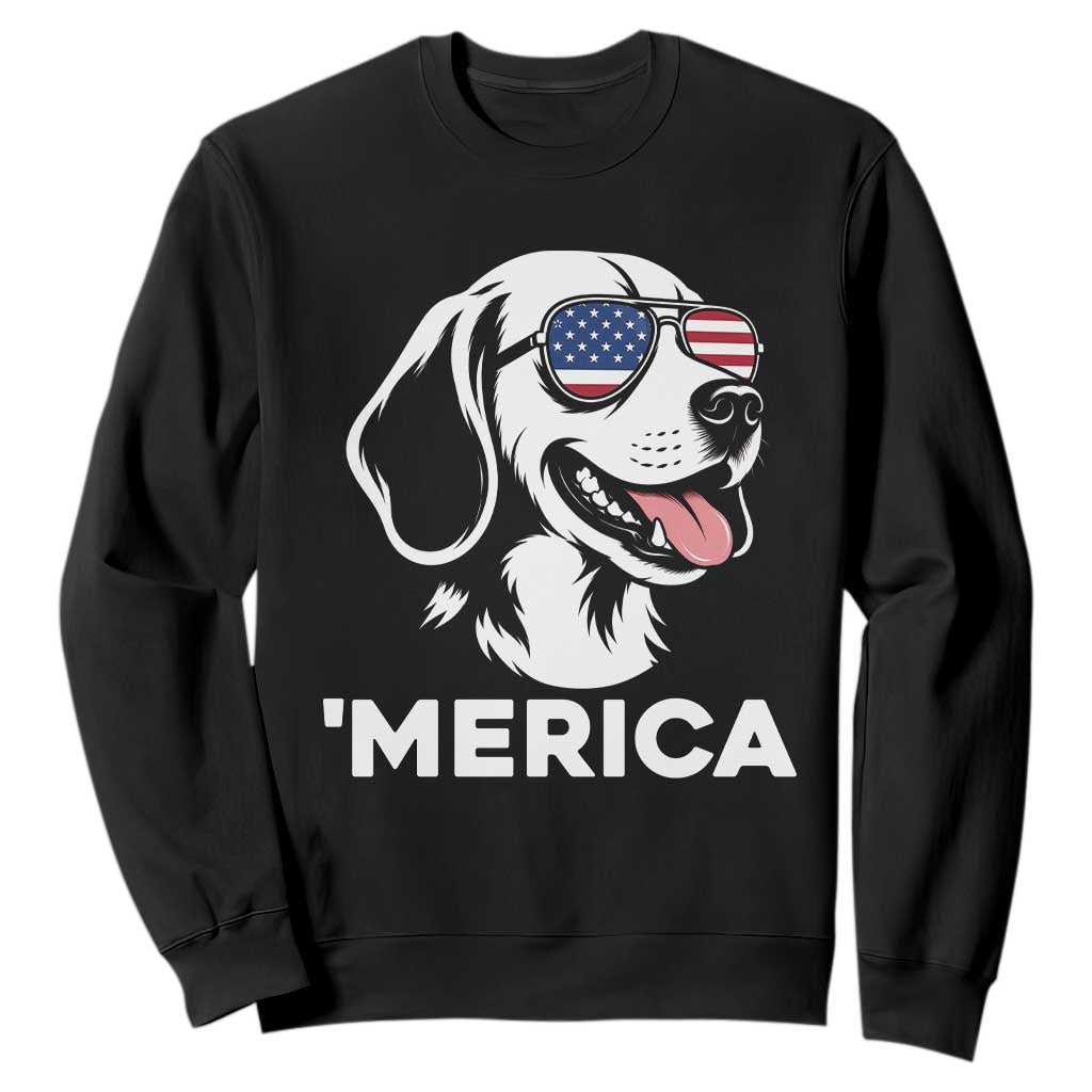 Funny Merica Beagle Lover 4th Of July Sweatshirt Patriotic Dog Gift