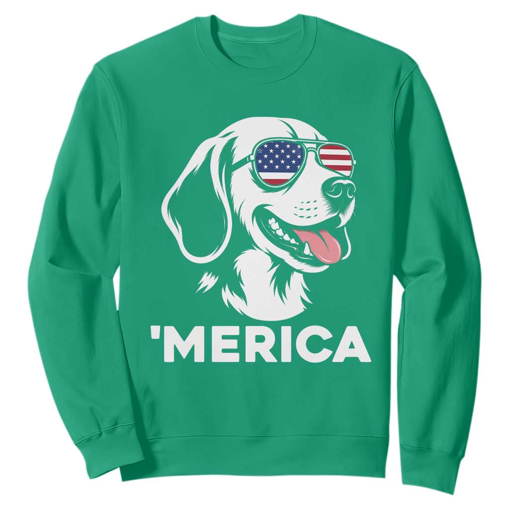 Funny Merica Beagle Lover 4th Of July Sweatshirt Patriotic Dog Gift