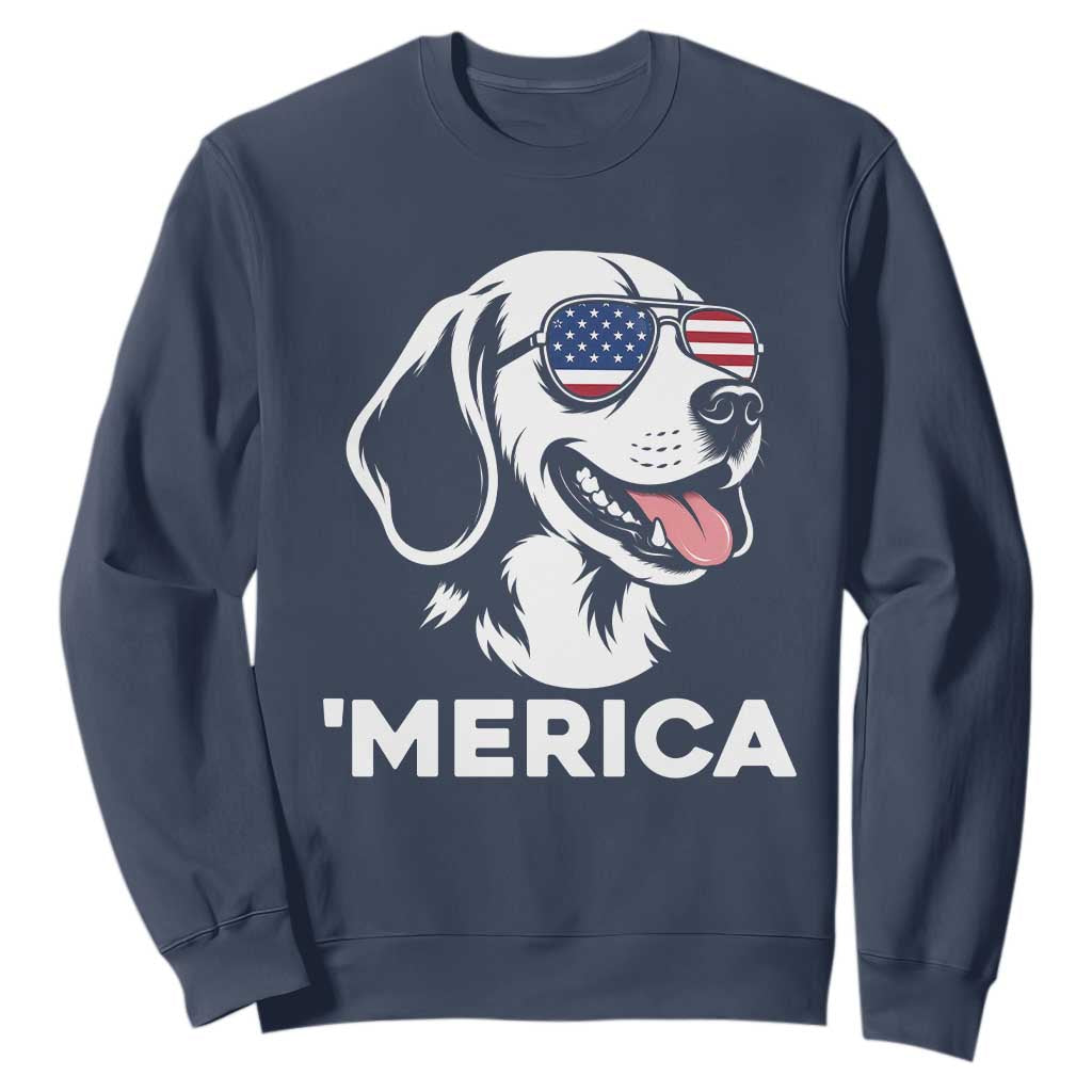 Funny Merica Beagle Lover 4th Of July Sweatshirt Patriotic Dog Gift