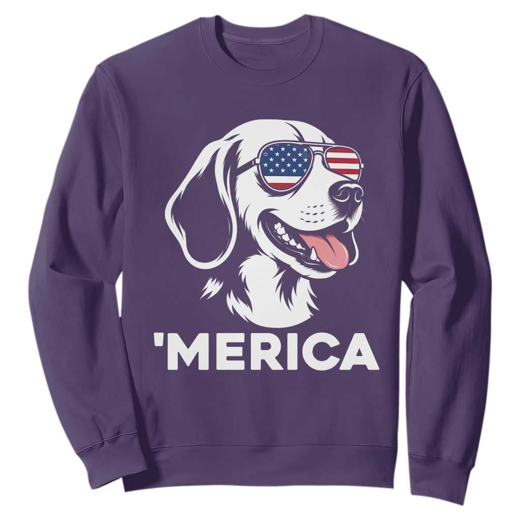 Funny Merica Beagle Lover 4th Of July Sweatshirt Patriotic Dog Gift