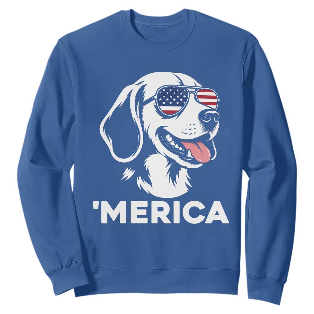 Funny Merica Beagle Lover 4th Of July Sweatshirt Patriotic Dog Gift