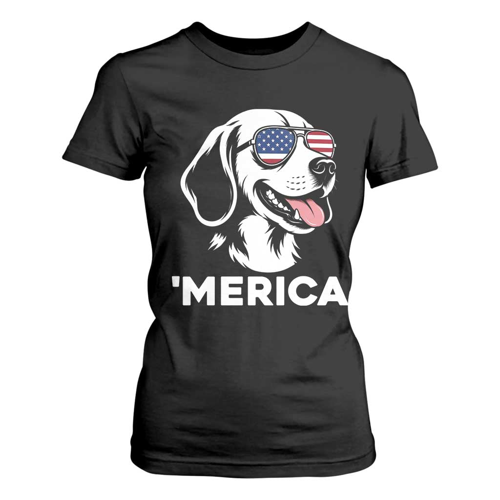 Funny Merica Beagle Lover 4th Of July T Shirt For Women Patriotic Dog Gift