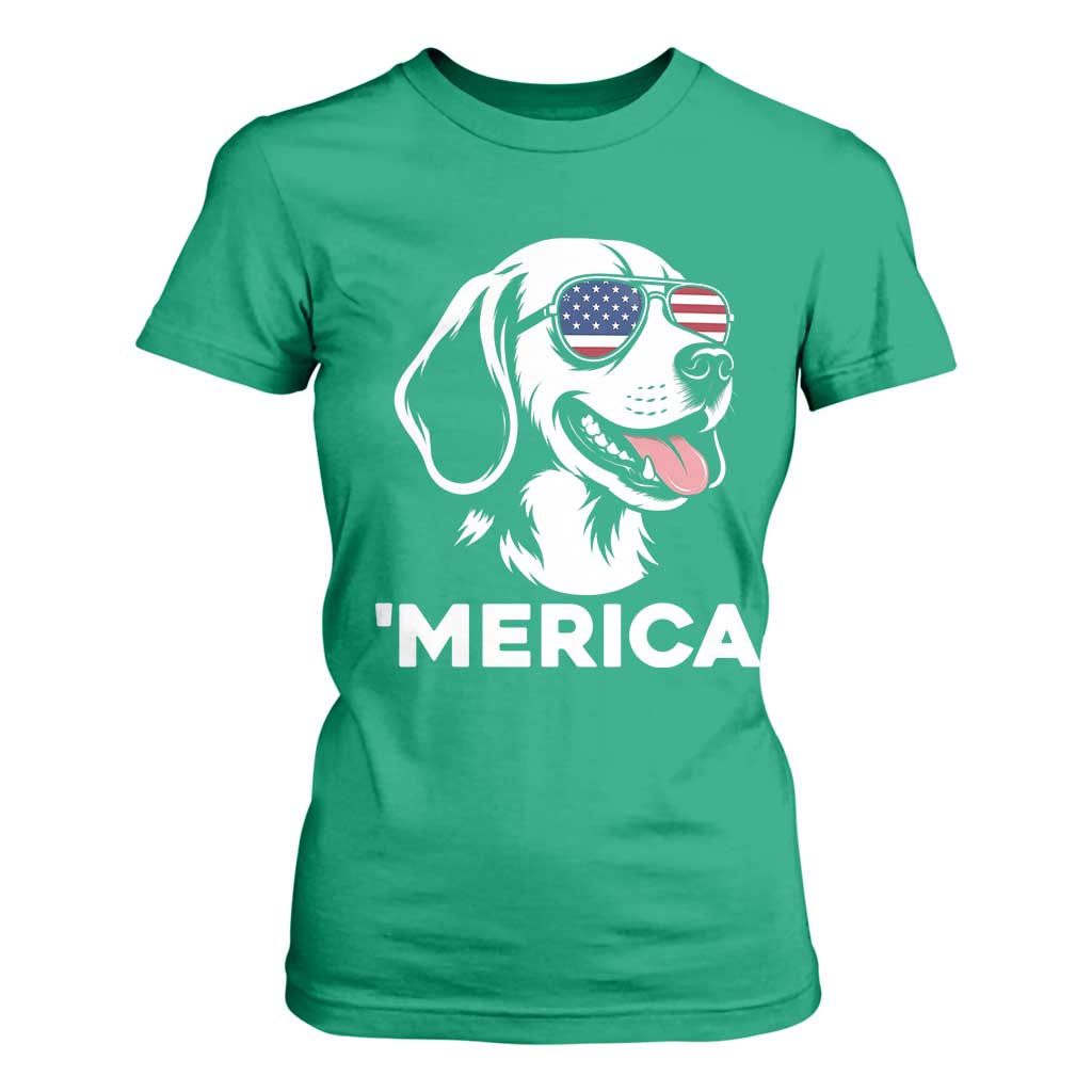 Funny Merica Beagle Lover 4th Of July T Shirt For Women Patriotic Dog Gift