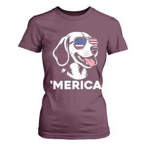 Funny Merica Beagle Lover 4th Of July T Shirt For Women Patriotic Dog Gift