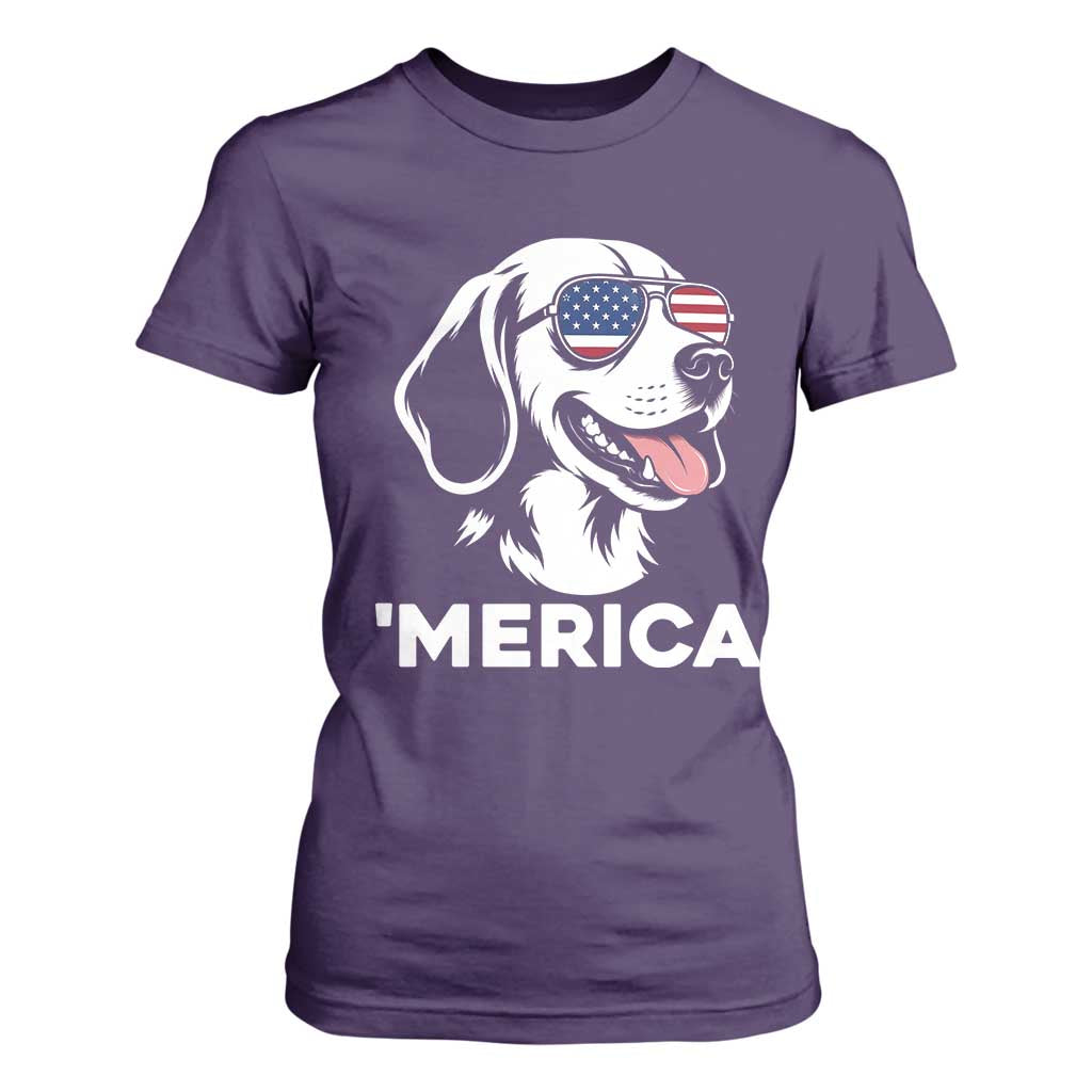 Funny Merica Beagle Lover 4th Of July T Shirt For Women Patriotic Dog Gift