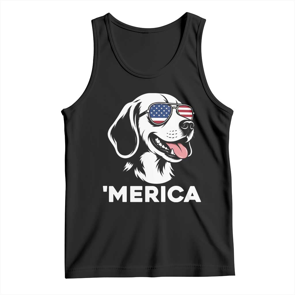 Funny Merica Beagle Lover 4th Of July Tank Top Patriotic Dog Gift TS12 Black Print Your Wear