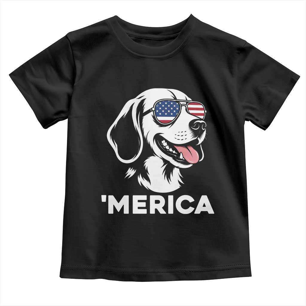 Funny Merica Beagle Lover 4th Of July Toddler T Shirt Patriotic Dog Gift