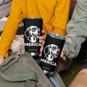 Funny Merica Beagle Lover 4th Of July Tumbler Cup Patriotic Dog Gift