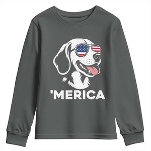 Funny Merica Beagle Lover 4th Of July Youth Sweatshirt Patriotic Dog Gift