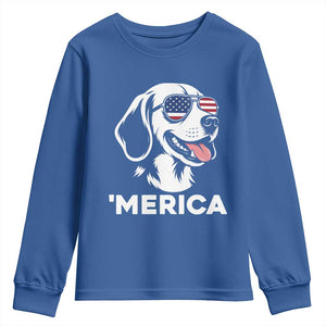 Funny Merica Beagle Lover 4th Of July Youth Sweatshirt Patriotic Dog Gift