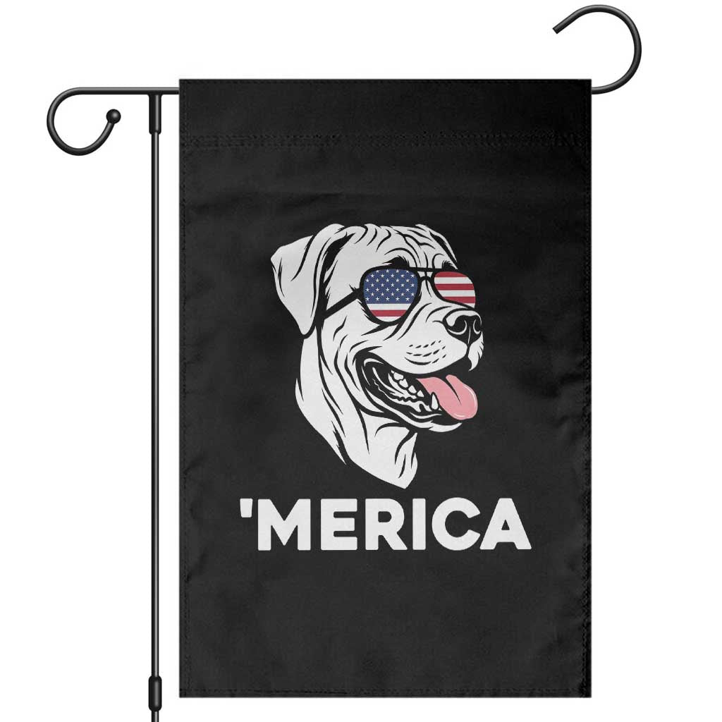 Patriotic Boxer Lover 4th Of July Dog Garden Flag American Flag Merica Pride